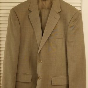 Mens Pronto Uomo Couture Beige 2 Pc Suit 42R 100%